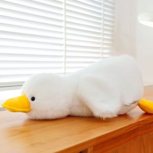 NCUMBE Soft Long Hair Duck Plush Doll PP Cotton Fluffy Duck Stuffed Animal Toy Baby Appease Doll Handmade Huggable Duck Plush Toy Home Decor