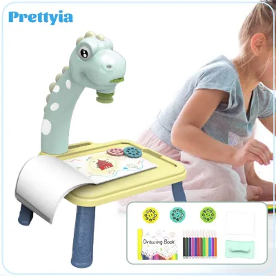 Drawing Projector Set Doodle Table Kits with 12 Color Pens Portable Tracing and Drawing Projector and Craft for Gift