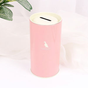 [Energetic] 1PC Tinplate Round Animal Piggy Bank Color Piggy Bank Metal Box Home Decoration Money Box
