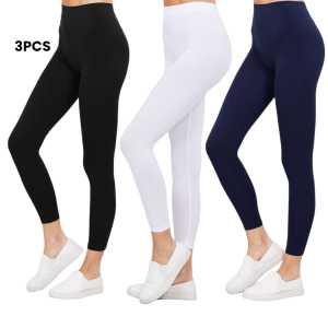 3pcs Legging Panjang Wanita Standar & Jumbo Bahan Tebal Melar Nyaman Dipakai / Celana Legging Remaja