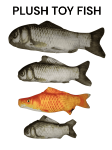 1-6pc 21-31-42cm Interactive Cat Toy Realistic Plush Fish Toy