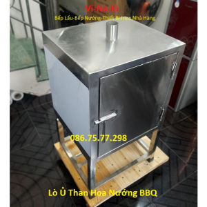 Lò ủ than hoa nướng BBQ lò ủ than hoa bếp nướng thịt lò ủ than inox giá rẻ lò ủ than không khói