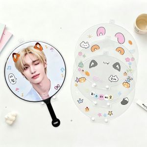 PLLEWY Clear Picket Fan Cover PVC Dustproof Uchiwa Fan Sleeve Kawaii Portable Hand Fan Protector Cover Idol Concert Fans