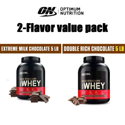 Optimum Nutrition Gold Standard 100% Whey Protein 5 lbs-Double Rich Choco Ideal untuk Pemula Fitness & Nutrisi Olahraga