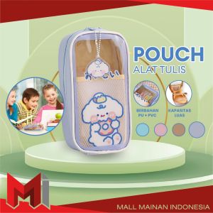 MallMainan-A61 Tempat Pensil Anak Transparan Motif Kartun Pencil Case Multifungsi Ala Korea Pouch Serbaguna / Tempat Alat Tulis Tempat Pulpen Perlengkapan Sekolah