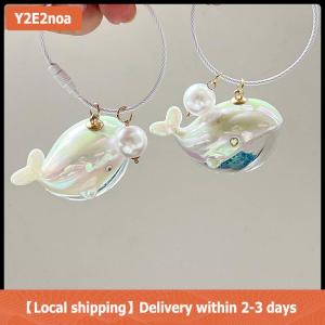 【Local shipping】 Dễ thương Cá voi cá heo Keychain động vật biển búp bê Kawaii Keyring Xe móc chìa khóa phụ kiện cho nam giới phụ nữ vài túi đồ trang sức