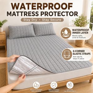 Hotel Quality Waterproof Quilted Mattress Cover Ultra Soft Quilted Comfort Bed Protector Single/Double/Full/Queen/King