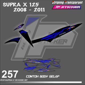 SUPRA X125 2008-2011 (COD) STIKER STRIPING MOTOR HONDA SUPRA X125 HOLOGRAM DAN TRANSPARAN