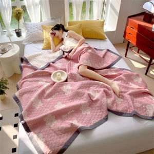 Class A Cotton 3-layer Yarn Towel Quilt Multifunctional Air-conditioning Blanket Soft and Skin-friendly Bedspread