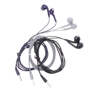 Mongin หูฟังแบบมีสาย U19ผิวเรียบหูฟัง3.5มม. พร้อมชุดหูฟังเพลงตัดเสียงรบกวนมือไมค์ในตัว