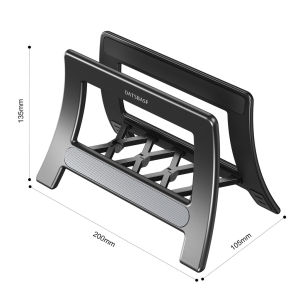 OATSBASF Vertical Laptop Stand Holder Desktop Stand Multifunctional Gravity Storage Laptop Stands For All MacBook Surface Tablet iPad and Gaming Laptops