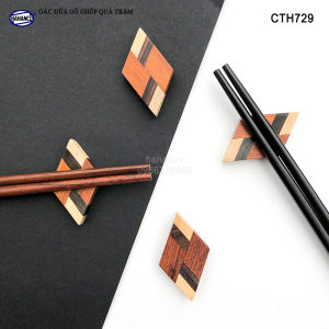 COMBO 10 Gác đũa gỗ hình quả trám (HAHANCO) Phụ kiện bàn ăn - Trang trí chụp ảnh - CTH729