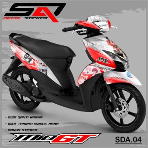 Decal Stiker Custoom Full Body Mio GT - Dekal Sticker Variasi Motor Mio GT SDA.04