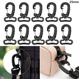 VMCTRD 5/10pcs Plastic Swivel Snap Hook Black 25mm Strap Keychain DIY Buckle  Outdoor Sports Backpack Bag Buckles for Material Suction Machine