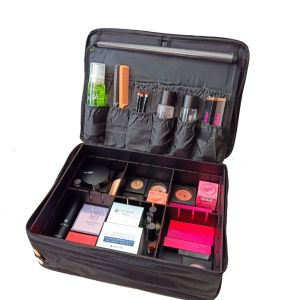 Tặng Kem dưỡng ẩm Lotion Hàn Quốc - Sale xả kho giá gốc - Cốp đựng mỹ phẩm size to túi đồ trang điểm có quai xách và dây đeo phía sau đa năng nhiều ngăn chia mang đi làm du lịch size 40x30x14 cm