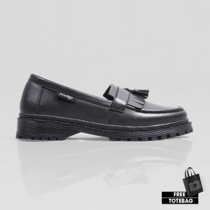Prodigo * Sepatu Wanita slip on Padma Full Black | Sepatu Formal Casual | Sepatu Cewe | Sepatu kerja wanita | Sepatu Boots wanita