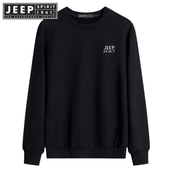 JEEP SPIRIT 1941 ESTD American men's round neck sweater long