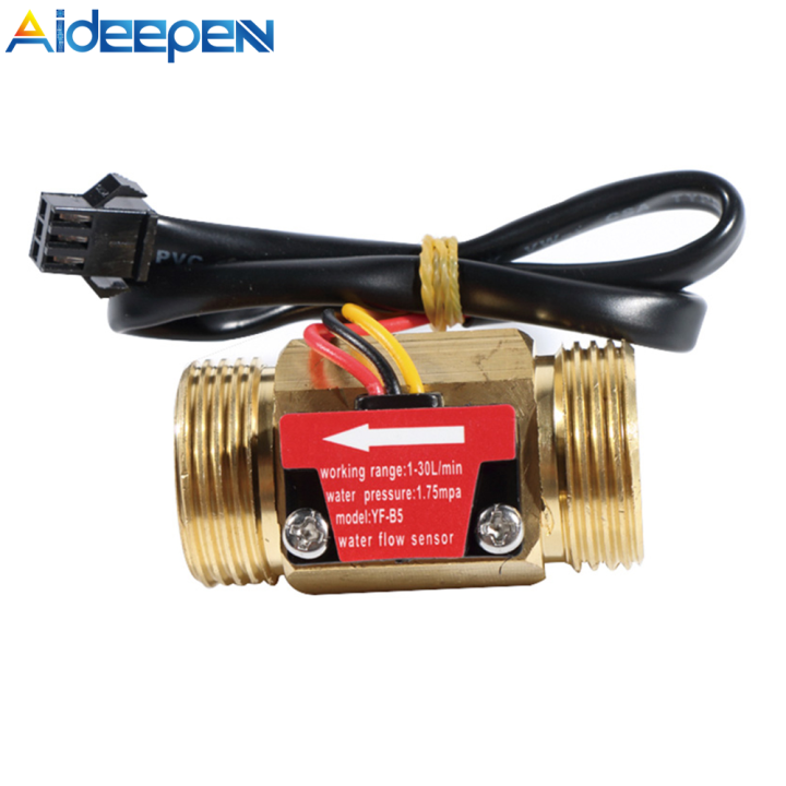 Aideepen Yf-b5 DN20 Flow Meter 6 Branch Copper Water Flow Sensor ...