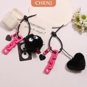 [COD] CHENJ กระเป๋าเป้สะพายหลังพวงกุญแจรถพร้อมจี้รูปหัวใจเอลฟ์สีดำหรูหรา