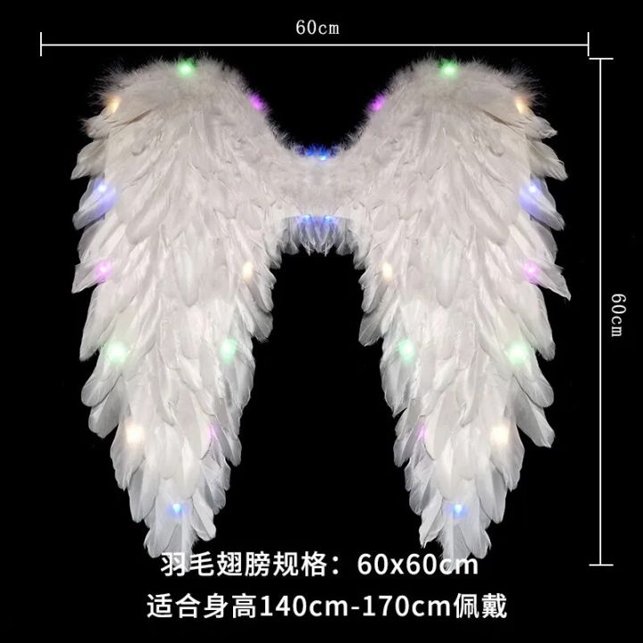 Black Angel Wings Halloween Cosplay Costume Accessories Feather Fairy