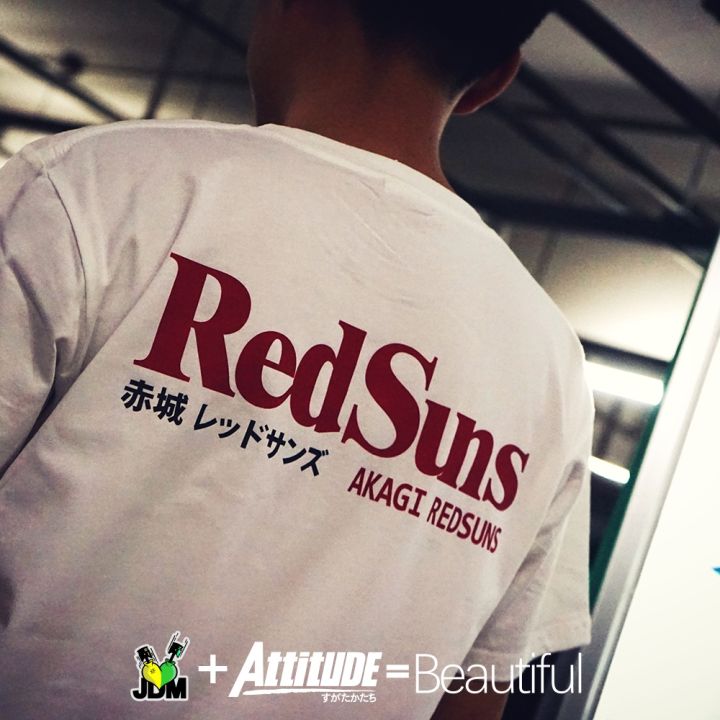 🔥【HOT】 Attitude ATTITUDE Japan JDM เสื้อยืดแขนสั้น ผ้าฝ้าย ลาย initial ...