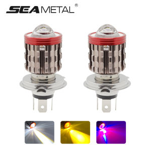 SEAMETAL Super Bright 6500K Fog Lamp H4 BA20 Led Motorcycle Headlight for Motor Bike Scooter ATVs UTVs Boats Cars