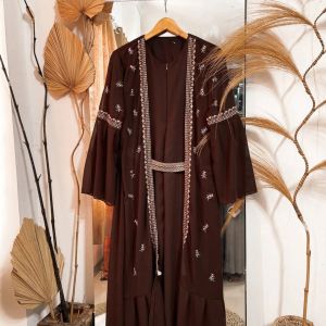 New!! Zainun Dress Ceruty Babydoll Size Jumbo 120 / Baju Wanita Terbaru 2024 Muslimah / Gamis Lebaran 2025 Viral Mewah Abaya / Gamis Motif Bunga Wanita Dewasa