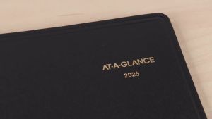 AT-A-GLANCE 2026 Desk Calendar Monthly Desk Pad 21-3/4" x 17" Large Ruled Blocks (SK240026) White