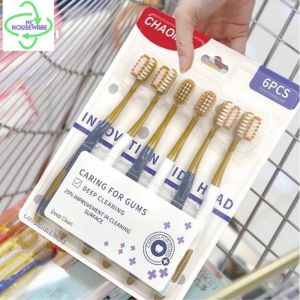 Combo 6 Bàn Chải Đánh Răng Lông Mềm Siêu Êm Làm Sạch Sâu Đánh Sạch Mảnh Bám