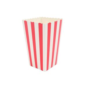 CHICSTOP 12 pcs/pack StripeWave Pattern Paper Bag Printed Disposable Foldable Popcorn Paper Containers Party Supplies Popcorn Boxes Popcorn Tubs
