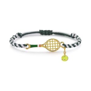 DGFDF Adjustable Tennis Racket Bracelet Handwoven Lightweight Design Couple Bracelet Luxury Copper Material Handwoven Bracelet