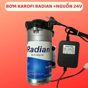 COMBO BƠM RADIAN KAROFI 24V VÀ NGUỒN - Dùng cho máy lọc nước máy phun sương