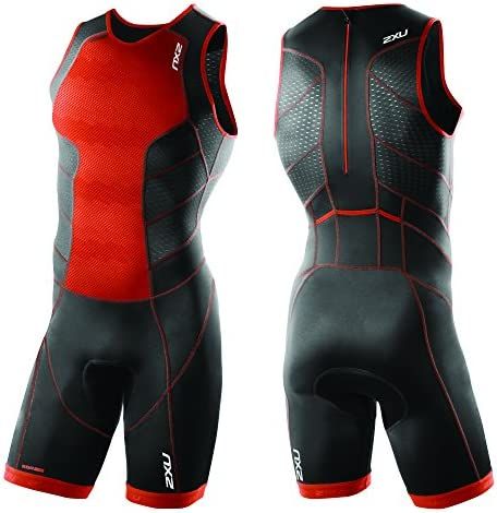 2XU Mens Perform Rear Zip Trisuit Men's Sleeveless Tank Racing
