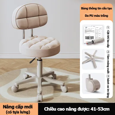 Ghế xoay có tựa lưng Ghế văn phòng tại nhà Ghế xoay chuyên dụng cho thẩm mỹ viện spa đệm ngồi thoải mái