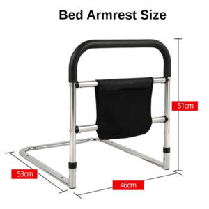 Adjustable Bed Assist Rail Handle and Hand Guard Grab Bar Bedside Safety and Stability - Max Load Bearing 136kg..