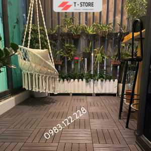 Miếng nhựa lót sàn uPVC cao cấp MHI-ECO Tấm nhựa trải sàn trang trí ban công / sân vườn / sân thượng lót sàn chống trơn trượt nhà tắm / bể bơi