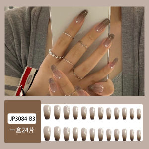 TKS&CO. 3D Nails art jelly gel sticker 24 PCS Finished nail patch princess & Diamond Design nails N03