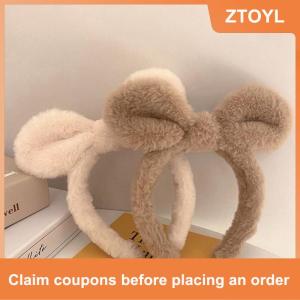 【ZTOYL】 New tai thỏ sang trọng Headband phụ nữ rắn màu sang trọng hairband tóc Hoop cô gái thời trang trang điểm Phụ kiện tóc