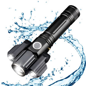 Senter LED Rotating Zoom Telescopic Cree XM-L T6+2 x XPE 15000 Lumens