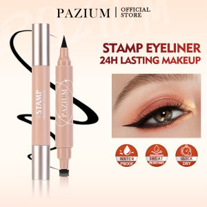 PAZIUM 2 in 1 Liquid Eyeliner Seal Stamp Eye Liner Double Head Fast Dry Waterproof Black Liquid Eyeliner Long Lasting Eye Liner Pen