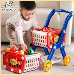 SKISOPGO Shopping Games for Kids Pretend Play Supermarket Shopping Cart Set Toys for Kids Play House Baby Toys