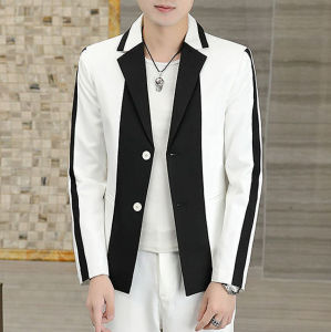 Áo vest nam áo vest phối 2 màu trắng đen cực chất phong cách Hàn Quốc H56