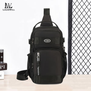 LouisWill Fashion Chest Bag Causal Cross-Body Bag Mens Waterproof Shoulder Bag Sports Bag Large Capacity Messenger Bag Outdoor Fitness Bag Travel Bag Business Bag For Men