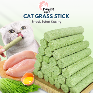 Cat Grass Stick - Snack Kucing Campuran Catnip Ayam Minyak Ikan Vitamin Untuk Menjaga Kesehatan Pencernaan Kesehatan Bulu dan Menambah Nafsu Makan Anabul Serta Mencegah Muntah Karena Hairball Atau Bola Bulu