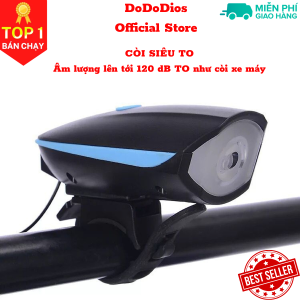 Đèn xe đạp thể thao DoDoDios siêu sáng có còi pin sạc usb led T6 chống nước - Đèn còi xe đạp có 3 chế độ sáng còi to Đèn hậu Xi Nhan xe đạp không dây pin sạc 5 chế độ sáng