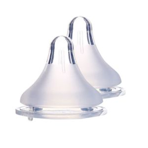 จุกนมคอกว้างซิลิโคนสำหรับเด็กทารก คุณภาพดี ป้องกันอากาศไหล S/M/L ไม่ดูดไม่ไหล  คอกว้าง คอแคบ