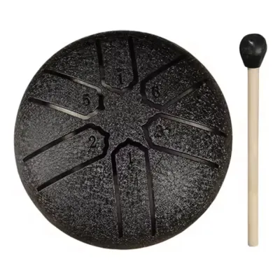 DIONIA 3 Inch Steel Tongue Drum Set Multicolour 6-Tone Mini Hand Pan Drums Musical Toy Portable Meditation Rain Drum Camping