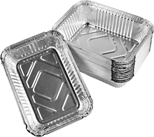 10Pcs 1100ML Aluminum Foil Tray With transparent Lid Thickening Food Grade ISO Certified Rectangle Aluminum Pan Food Containers for Catering
