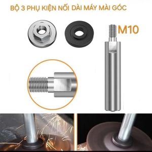 Bộ Phụ Kiện Máy Mài Trục Chuyển Đổi Ren Dài 80mm Có 2 Đai Ốc M10 Đi Kèm Gắn Mở Rộng Máy Mài Góc Để Tiếp Cận Các Góc Hẹp
