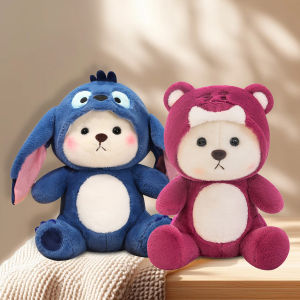 【Lemonu baby】28-40cm Cute Teddy Story Bear Cosplay Stitch Plush Dolls Toys Wearing hat Little bear Soft Plush Kid Doll Gift